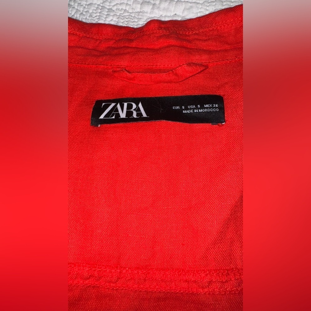 ZARA Linen Blend Jacket - Oversized - Picture 8 of 8